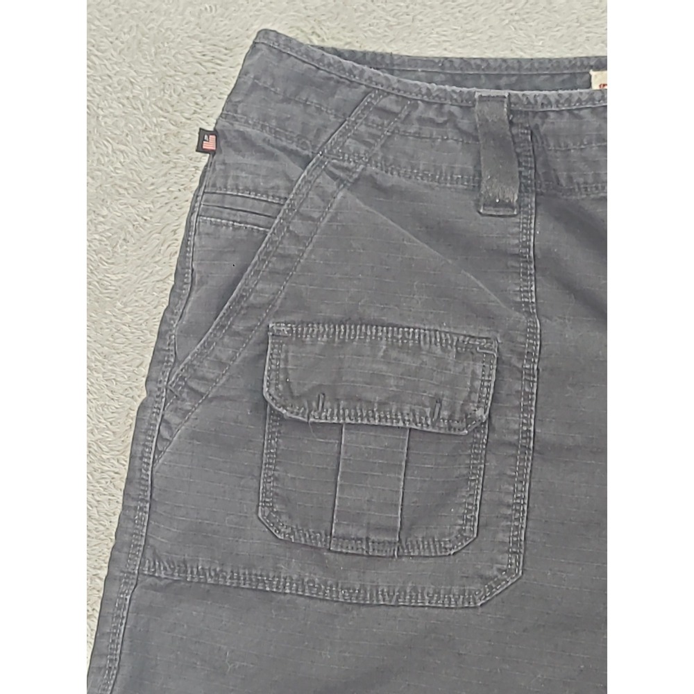Vtg Polo Jeans Ralph Lauren Womens Sz 8 Black‎ Cargo Rip Stop Utility Pocket - Picture 2 of 14